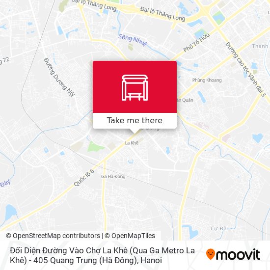 Đối Diện Đường Vào Chợ La Khê (Qua Ga Metro La Khê) - 405 Quang Trung (Hà Đông) map