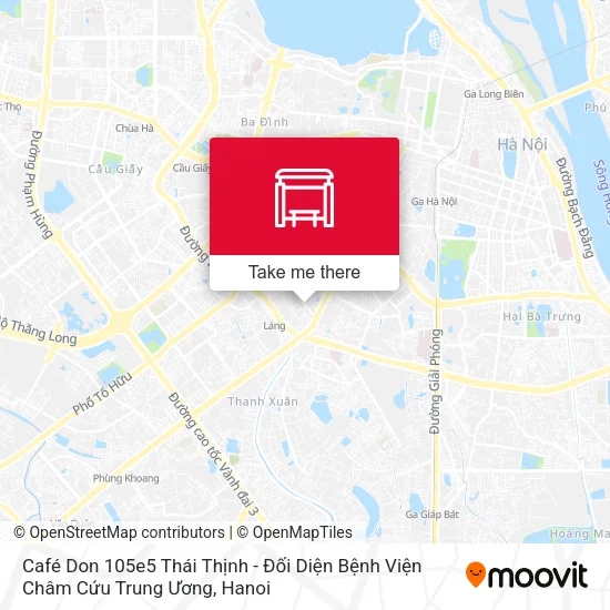 Café Don 105e5 Thái Thịnh - Đối Diện Bệnh Viện Châm Cứu Trung Ương map