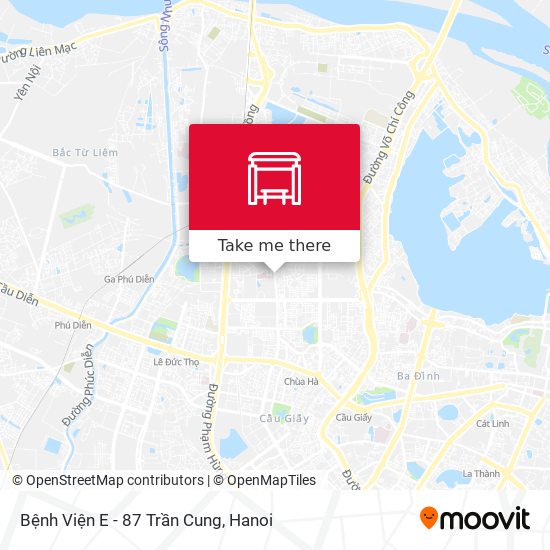 Bệnh Viện E - 87 Trần Cung map