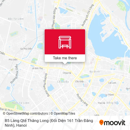 B5 Làng Qtế Thăng Long (Đối Diện 161 Trần Đăng Ninh) map