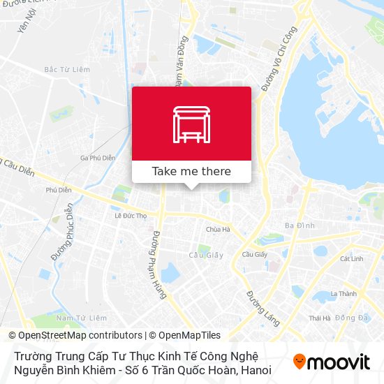 Trường Trung Cấp Tư Thục Kinh Tế Công Nghệ Nguyễn Bình Khiêm - Số 6 Trần Quốc Hoàn map