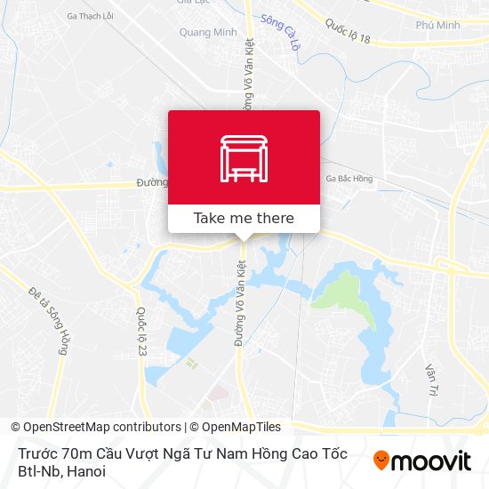 Trước 70m Cầu Vượt Ngã Tư Nam Hồng Cao Tốc Btl-Nb map