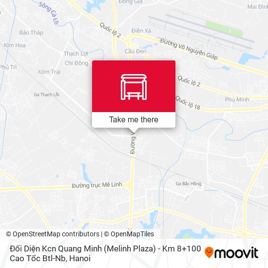 Đối Diện Kcn Quang Minh (Melinh Plaza) - Km 8+100 Cao Tốc Btl-Nb map