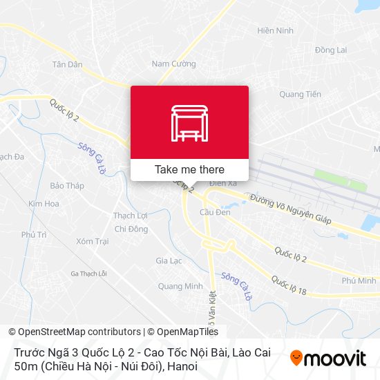 Trước Ngã 3 Quốc Lộ 2 - Cao Tốc Nội Bài, Lào Cai 50m (Chiều Hà Nội - Núi Đôi) map