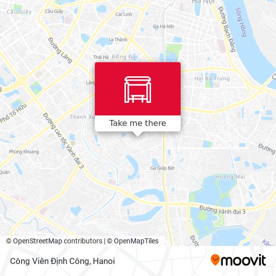 Công Viên Định Công map