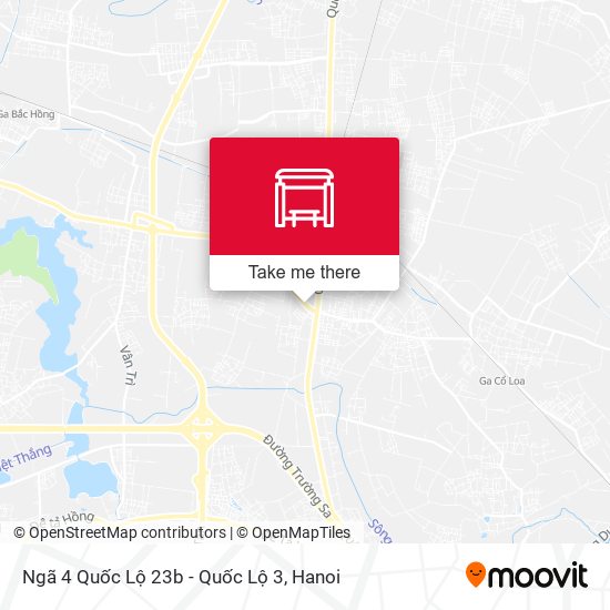 Ngã 4 Quốc Lộ 23b - Quốc Lộ 3 map