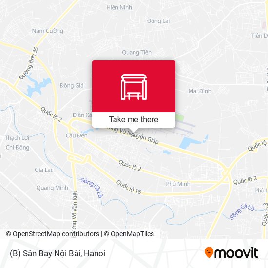 (B) Sân Bay Nội Bài map