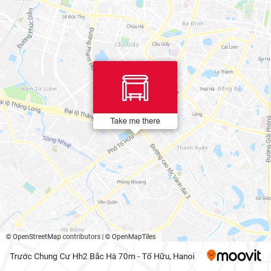 Trước Chung Cư Hh2 Bắc Hà 70m - Tố Hữu map