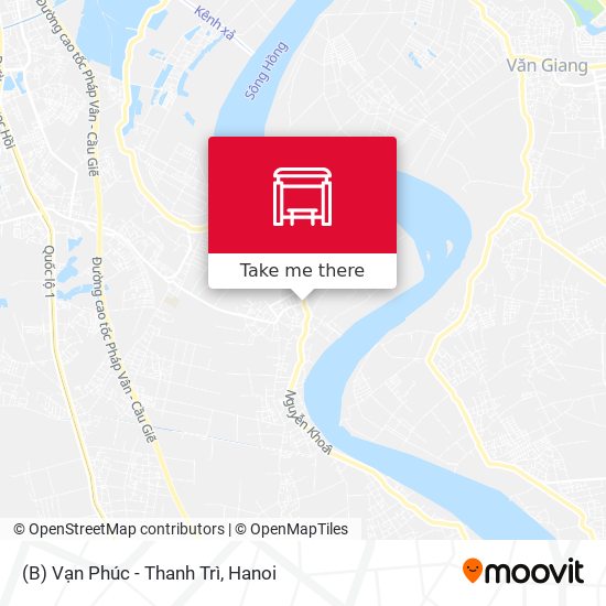 (B) Vạn Phúc - Thanh Trì map