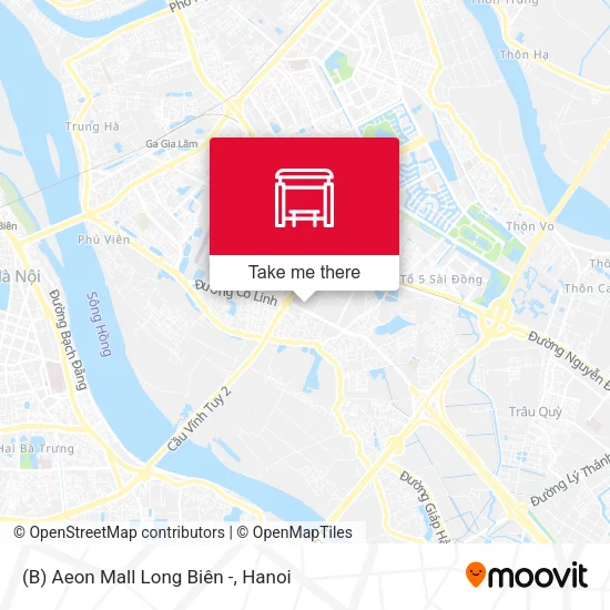 (B) Aeon Mall Long Biên - map