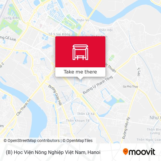 (B) Học Viện Nông Nghiệp Việt Nam map