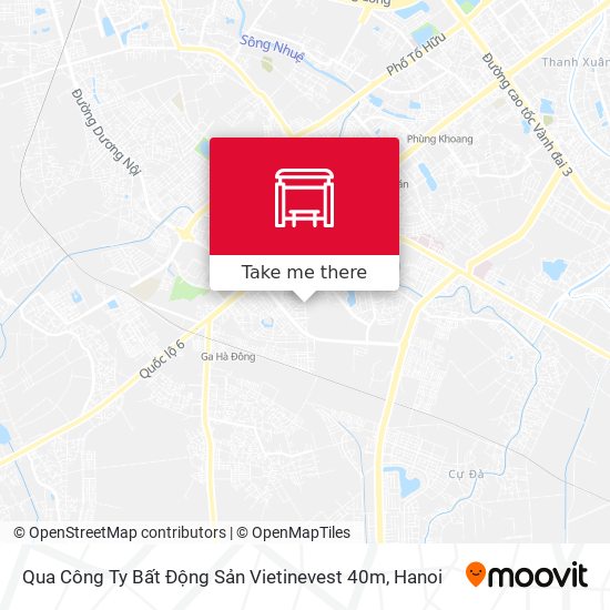 Qua Công Ty Bất Động Sản Vietinevest 40m map