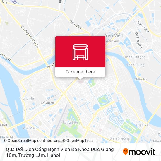 Qua Đối Diện Cổng Bệnh Viện Đa Khoa Đức Giang 10m, Trường Lâm map