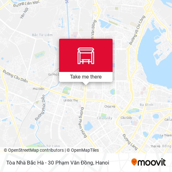 Tòa Nhà Bắc Hà - 30 Phạm Văn Đồng map