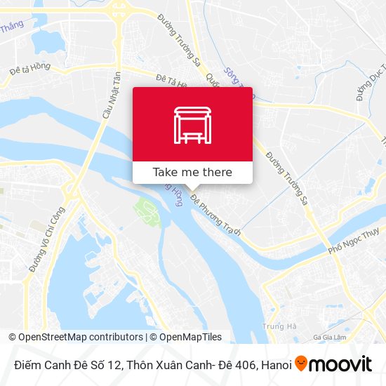 Điếm Canh Đê Số 12, Thôn Xuân Canh- Đê 406 map