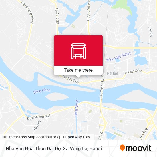 Nhà Văn Hóa Thôn Đại Độ, Xã Võng La map