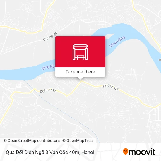 Qua Đối Diện Ngã 3 Vân Cốc 40m map