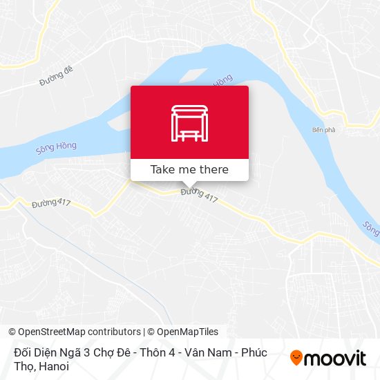 Đối Diện Ngã 3 Chợ Đê - Thôn 4 - Vân Nam - Phúc Thọ map