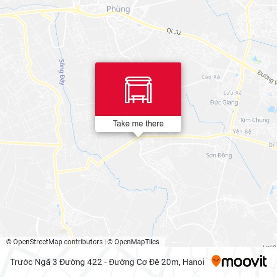 Trước Ngã 3 Đường 422 - Đường Cơ Đê 20m map