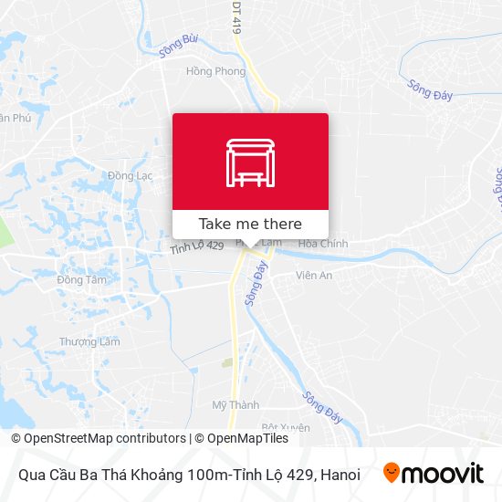 Qua Cầu Ba Thá Khoảng 100m-Tỉnh Lộ 429 map