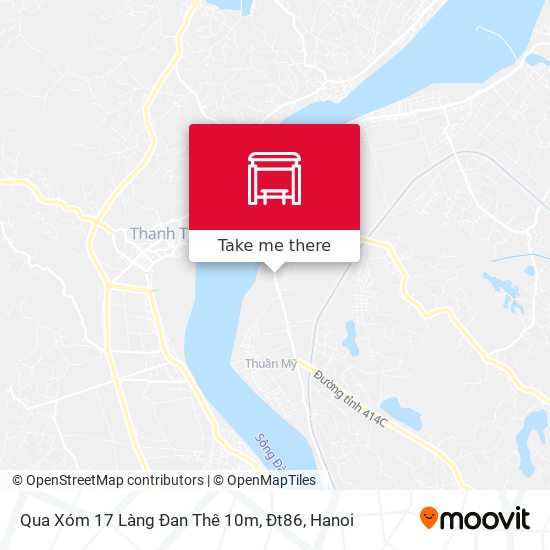 Qua Xóm 17 Làng Đan Thê 10m, Đt86 map