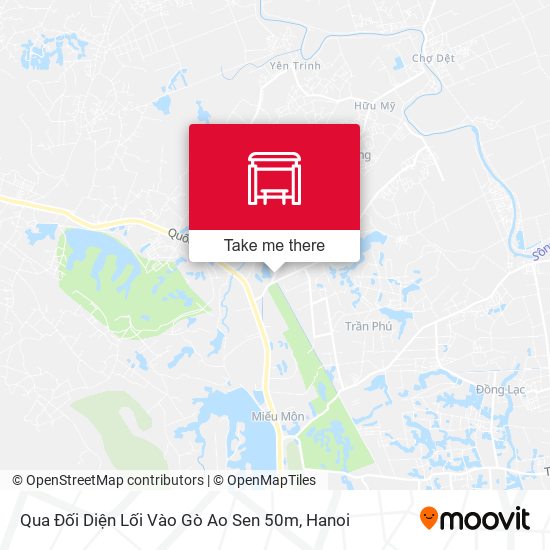 Qua Đối Diện Lối Vào Gò Ao Sen 50m map