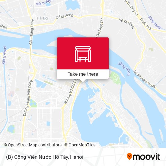 (B) Công Viên Nước Hồ Tây map