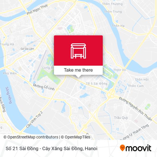 Số 21 Sài Đồng - Cây Xăng Sài Đồng map