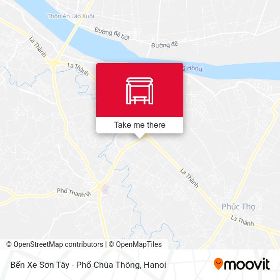 Bến Xe Sơn Tây - Phố Chùa Thông map