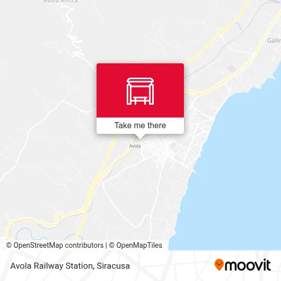 Avola Railway Station map