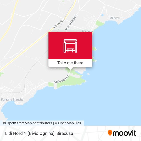 Lidi Nord 1 (Bivio Ognina) map