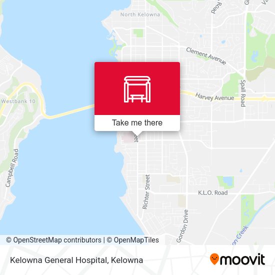 Kelowna General Hospital map