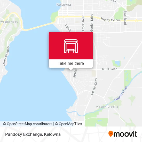 Pandosy Exchange map