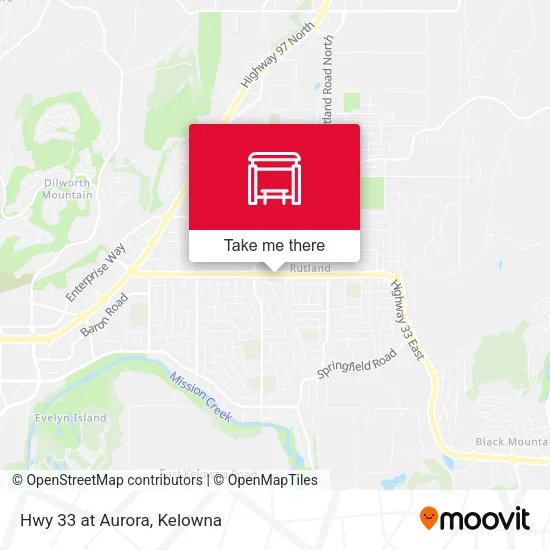 Hwy 33 at Aurora map