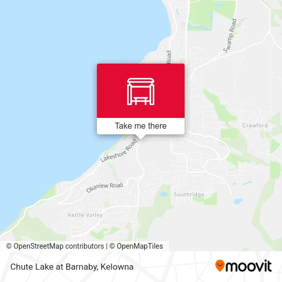 Chute Lake at Barnaby map
