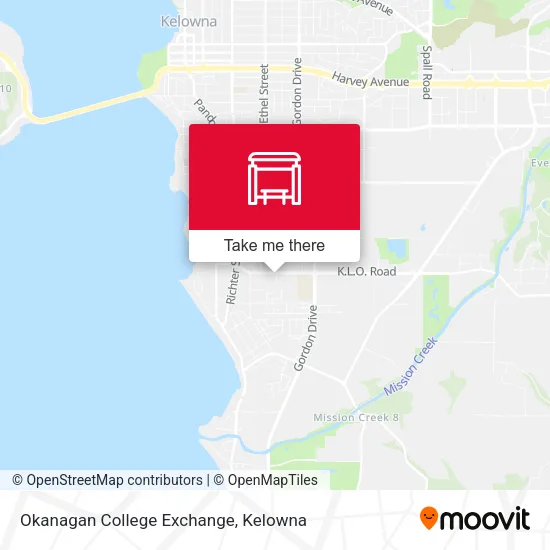 Okanagan College Exchange map