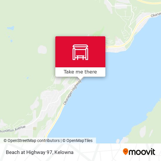 Beach at Highway 97 map