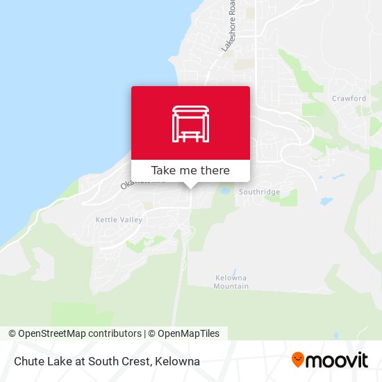 Chute Lake at South Crest map