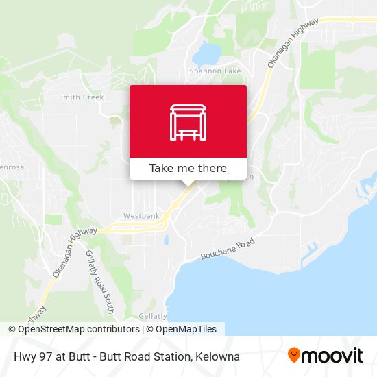 Hwy 97 at Butt - Butt Road Station map