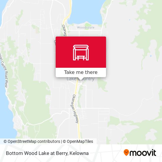 Bottom Wood Lake at Berry map