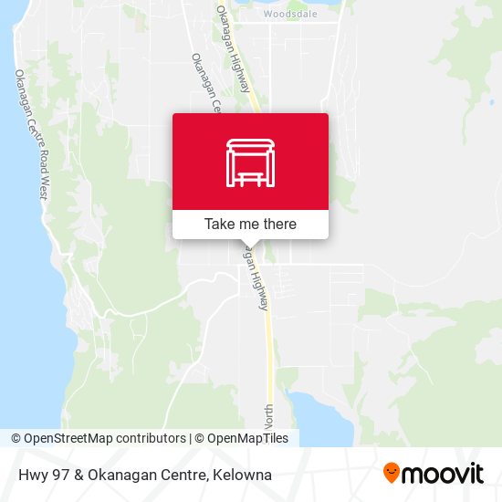 Hwy 97 & Okanagan Centre map
