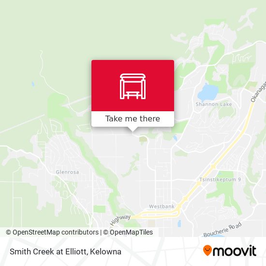 Smith Creek at Elliott map