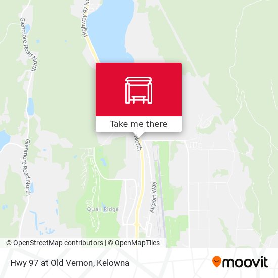 Hwy 97 at Old Vernon map