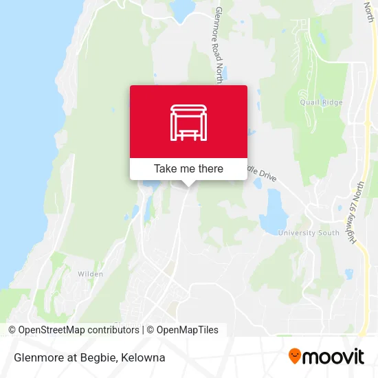Glenmore at Begbie map