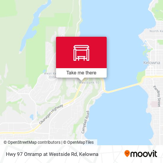 Hwy 97 Onramp at Westside Rd map