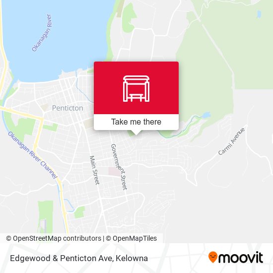 Edgewood & Penticton Ave map