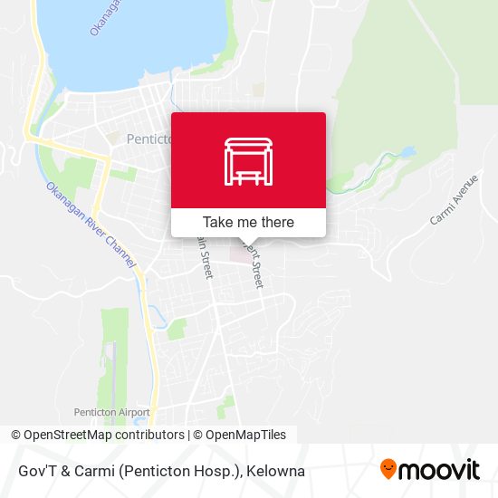 Gov'T & Carmi (Penticton Hosp.) map
