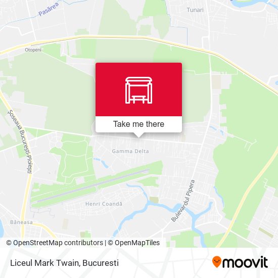Liceul Mark Twain map