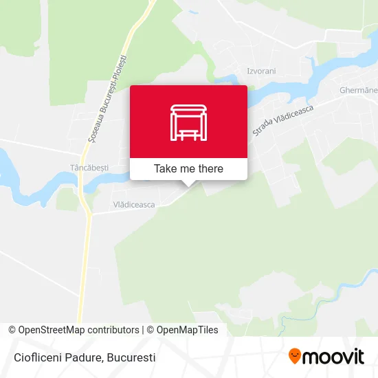 Ciofliceni Padure map