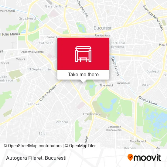 Autogara Filaret map